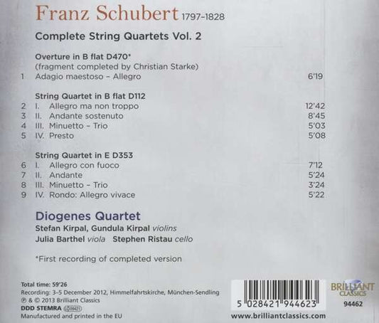 Schubert: String Quartets Vol. 2