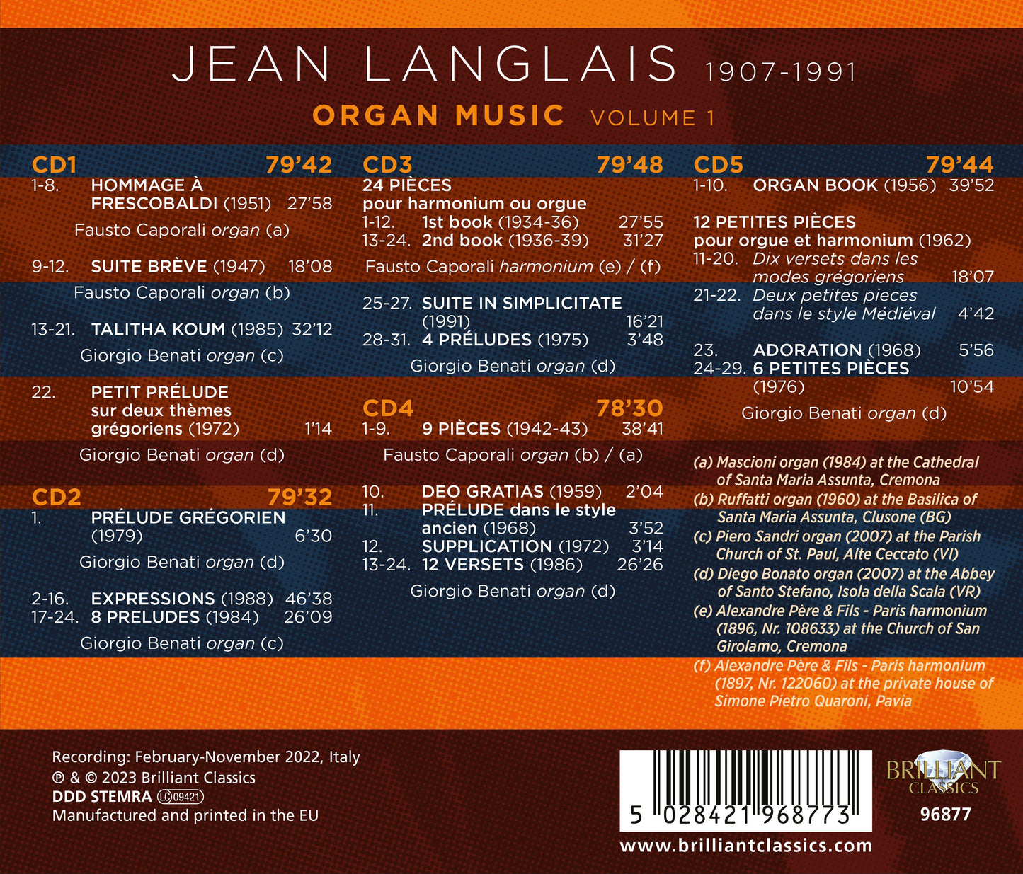 Langlais: Organ Music, Vol. 1