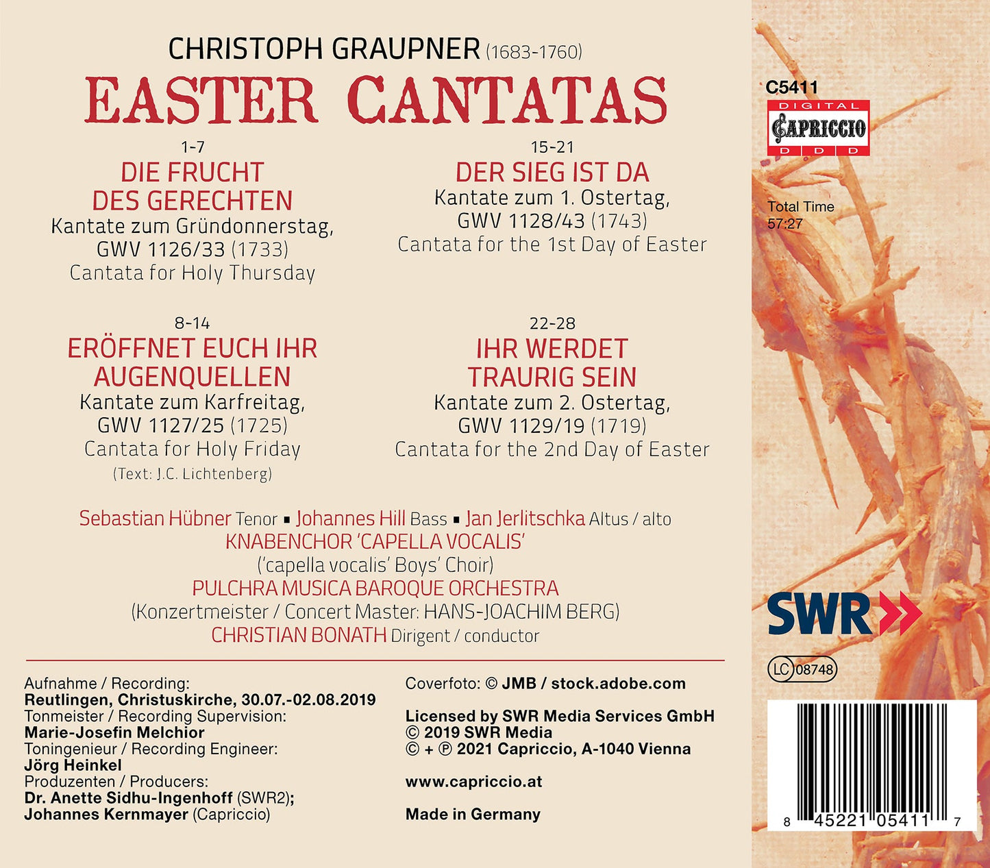 Christoph Graupner: Easter Cantatas