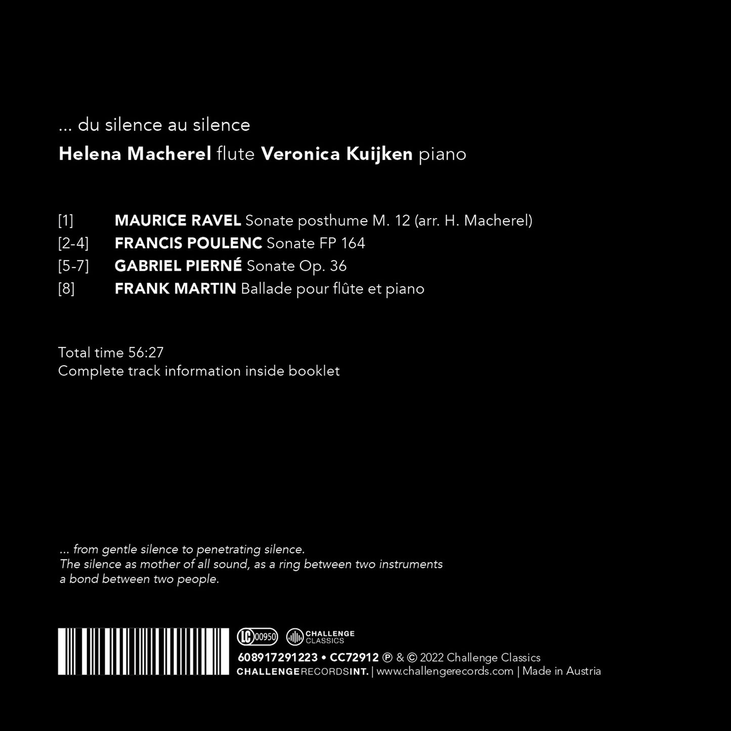 Martin, Pierne, Poulenc & Ravel: ...du silence au silence