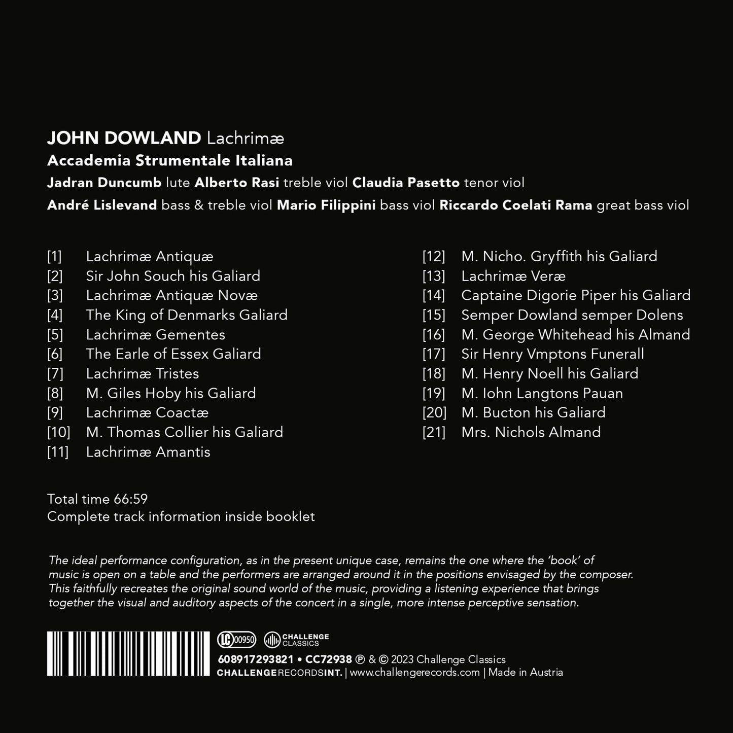 Dowland: Lachrimae