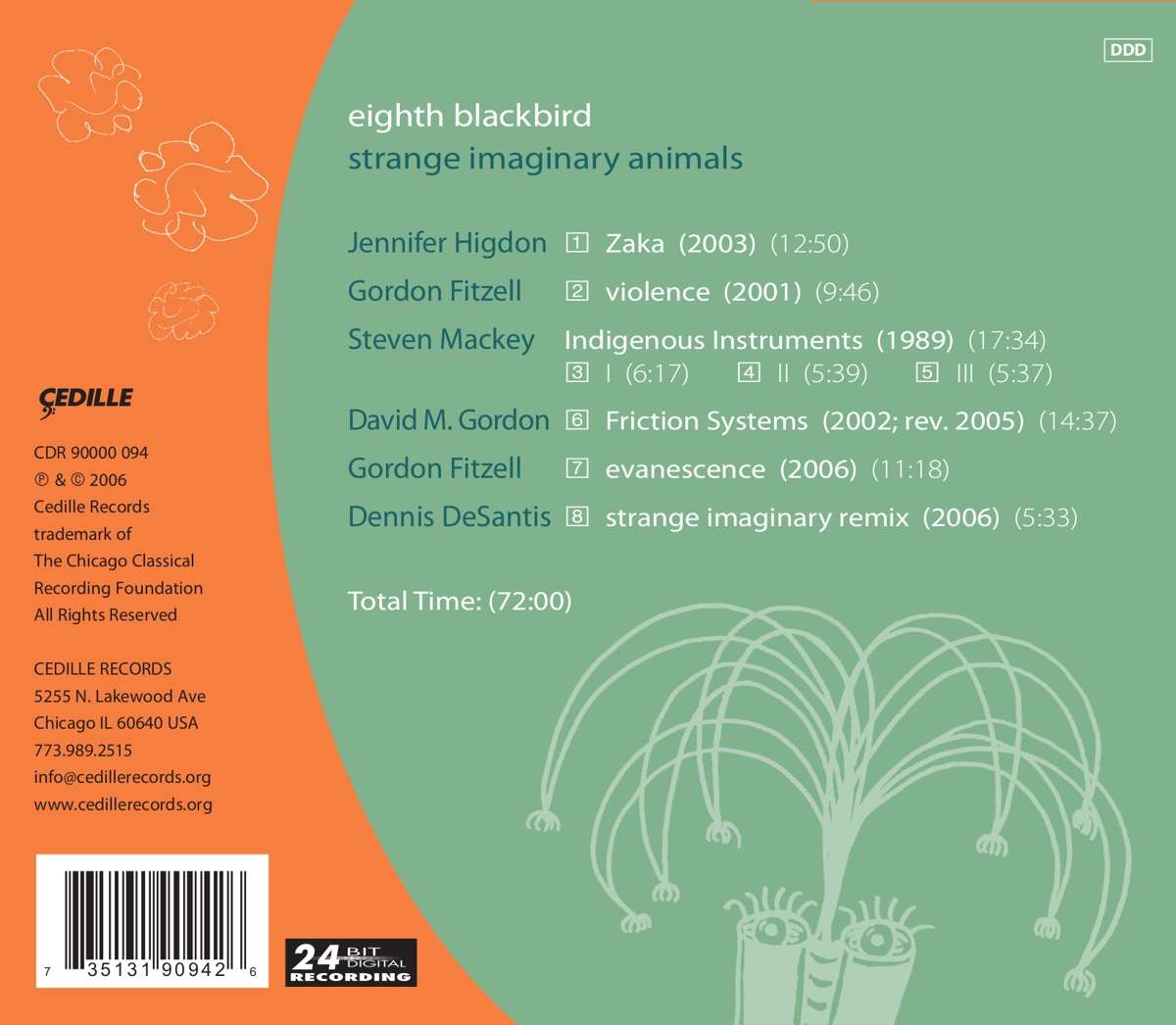 EIGHTH BLACKBIRD: Strange Imaginary Animals