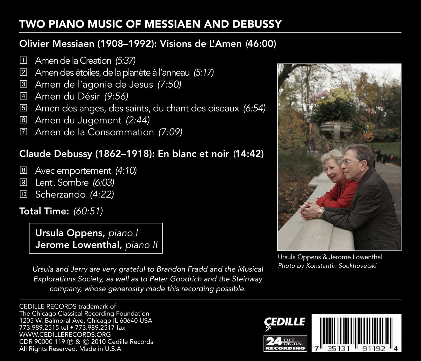 Two Piano Music Of Messiaen And Debussy