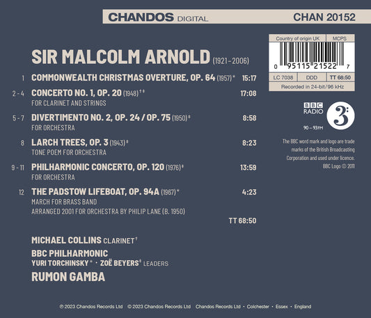 Arnold: Clarinet Concerto & Orchestral Works