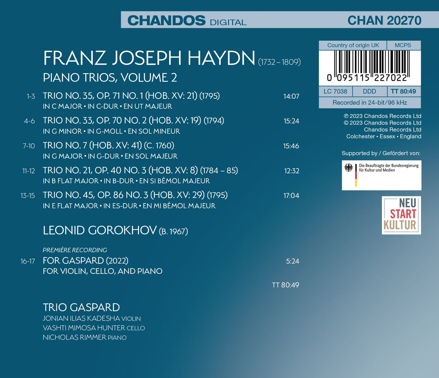 Haydn: Complete Piano Trios, Vol. 2