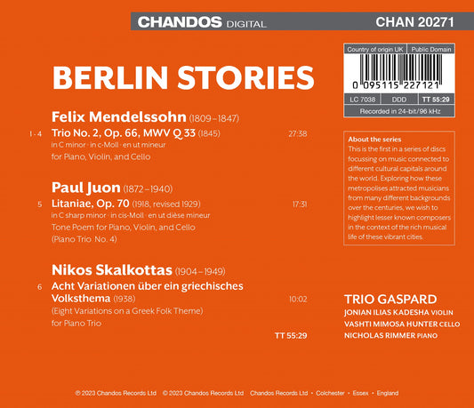 Mendelssohn, Juon & Skalkottas: Berlin Stories