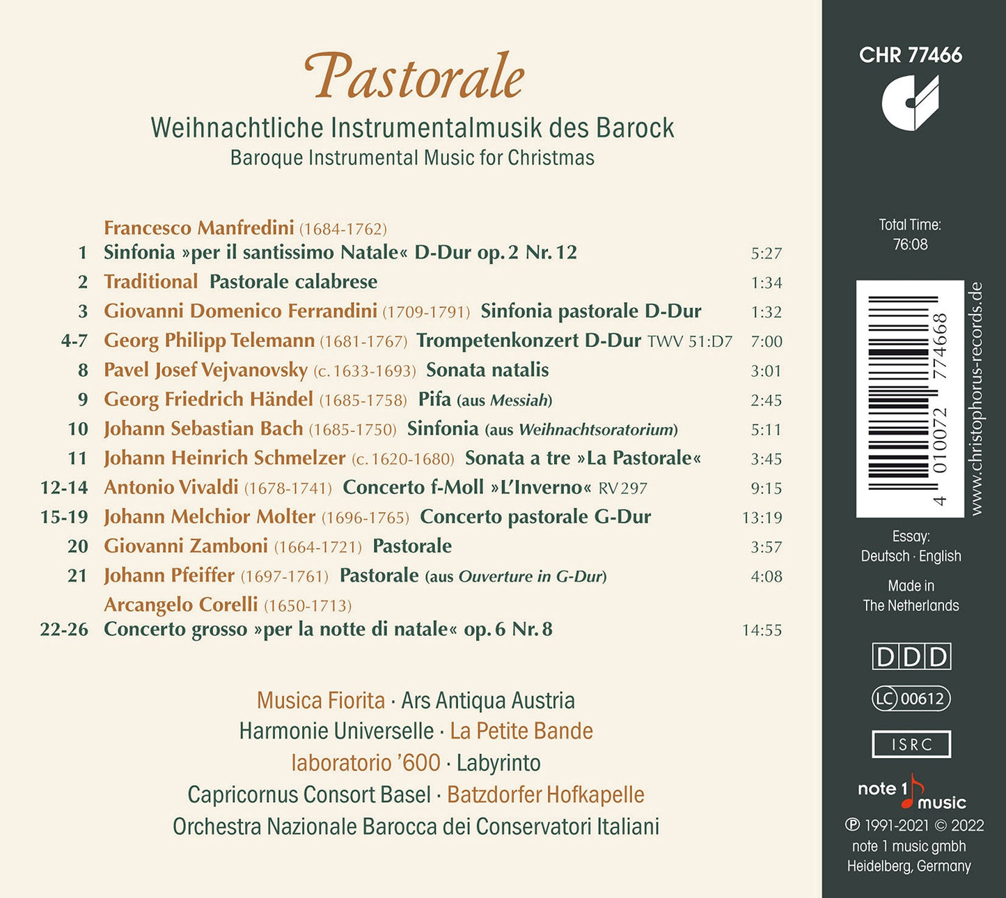 Baroque Instrumental Music for Christmas