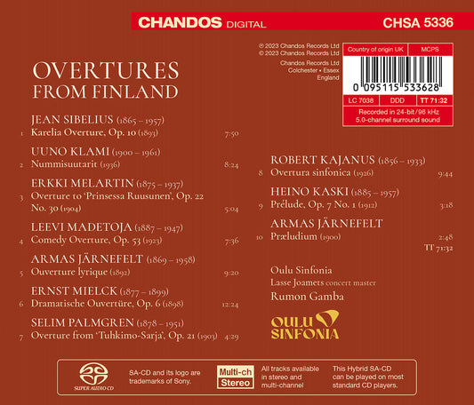 Overtures from Finland / Oulu SO; Rumon Gamba