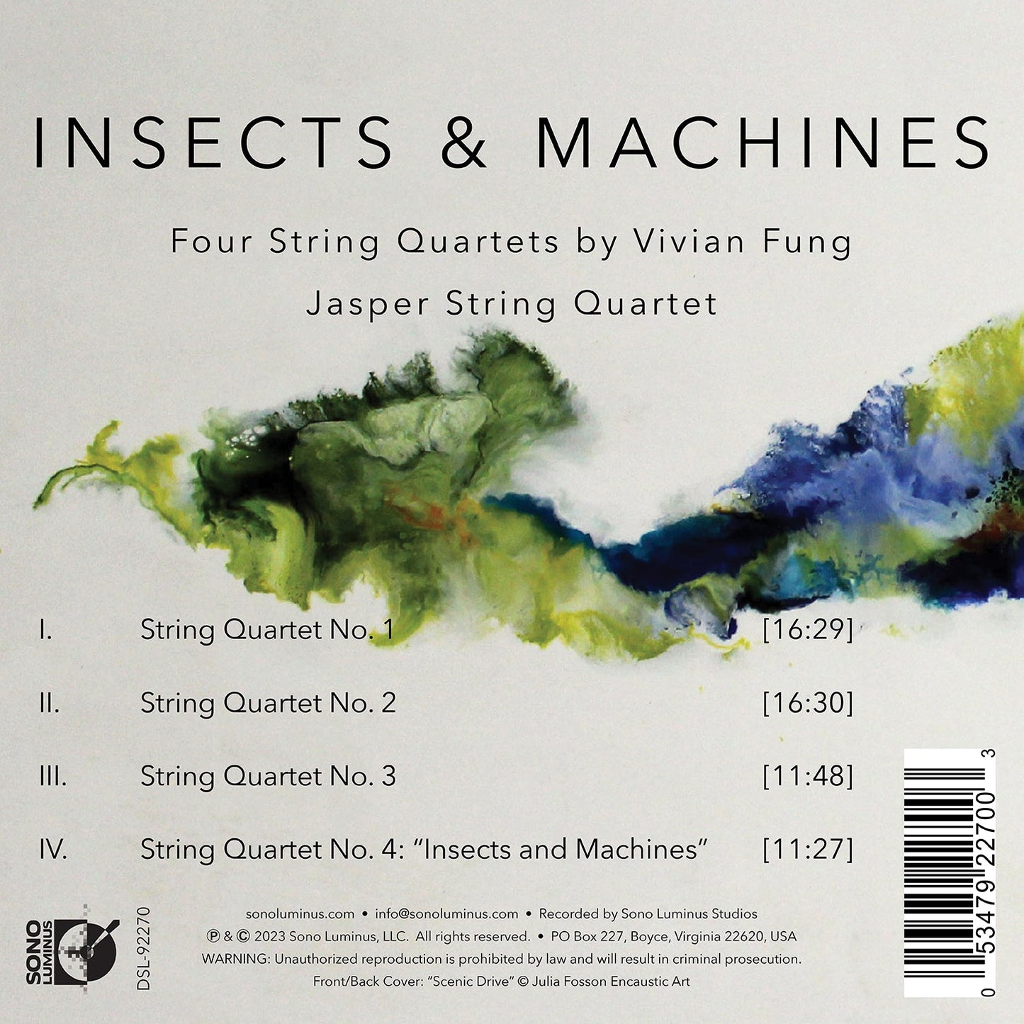 Fung: Insects & Machines  Jasper String Quartet