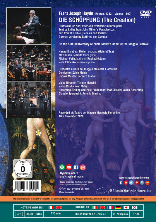 Haydn: Die Schöpfung  Mehta, Muller, Schmitt, Volle, Pilipenko, Coro E Orchestra Del Maggio Musicale Fiorentino