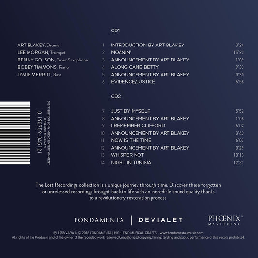 Live in Scheveningen 1958 / Art Blakey & The Jazz Messengers [2 CDs]