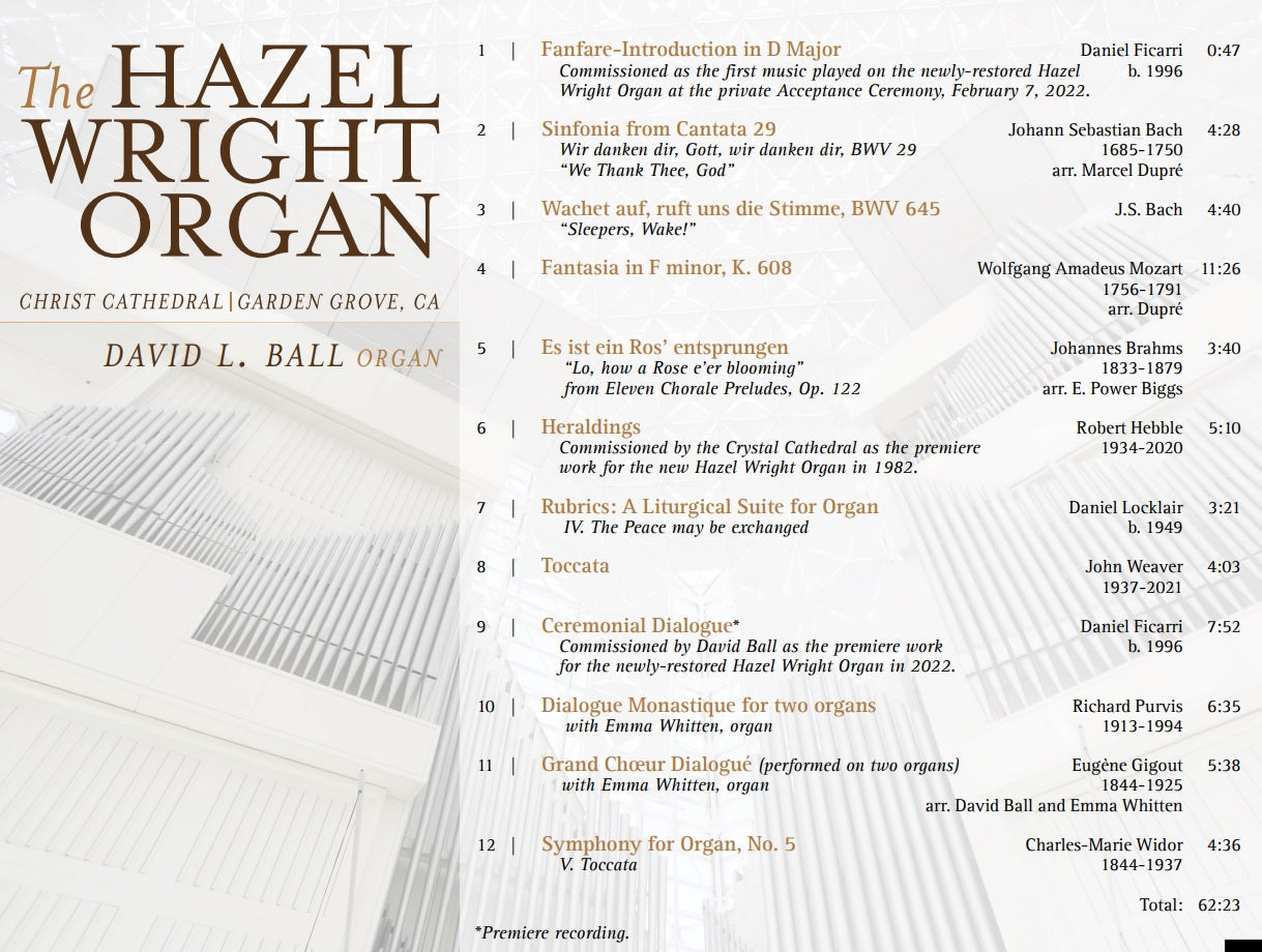 The Hazel Wright Organ - The First Recording Of The Newly Re