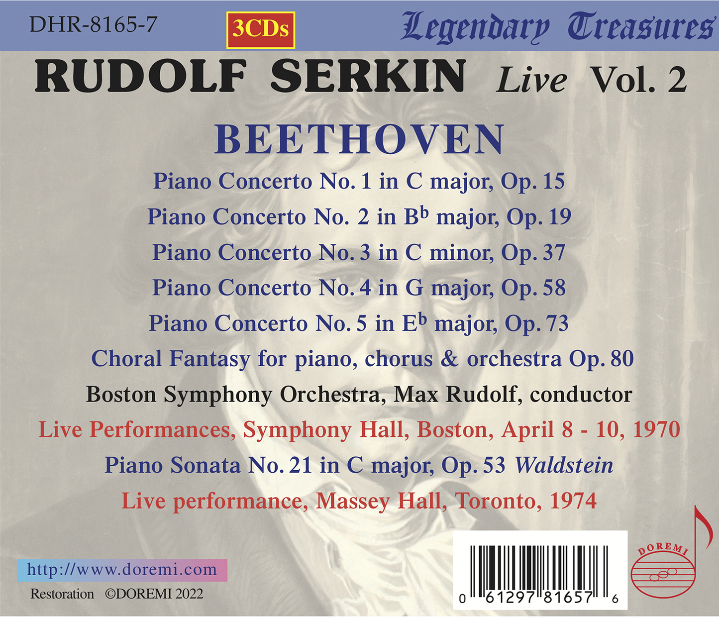 Rudolf Serkin Live, Vol. 2
