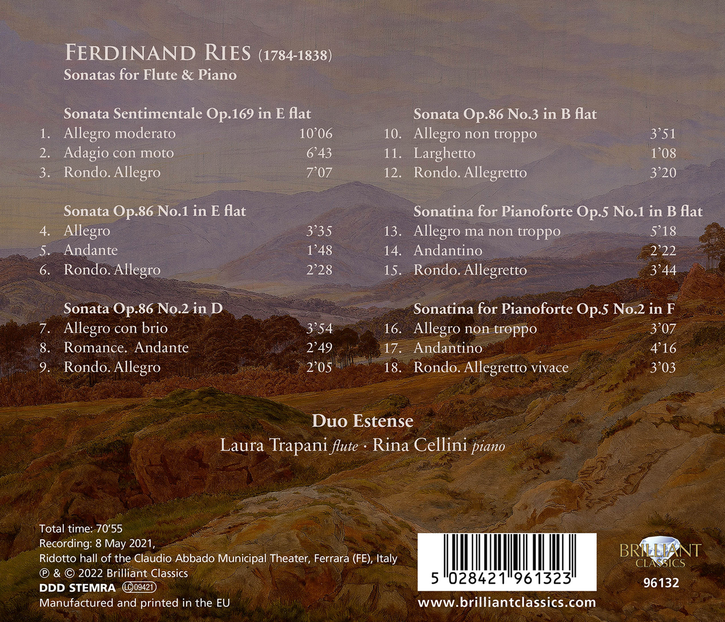 Ries: Sonatas for Flute & Piano