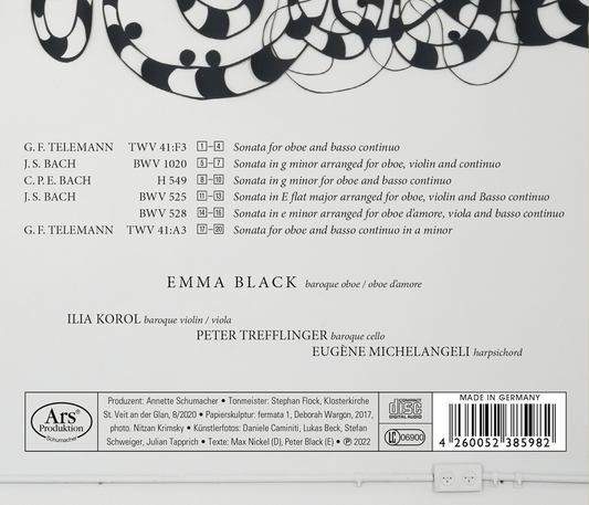 J.S. Bach, C.P.E. Bach, & Telemann: The Privileged Oboe
