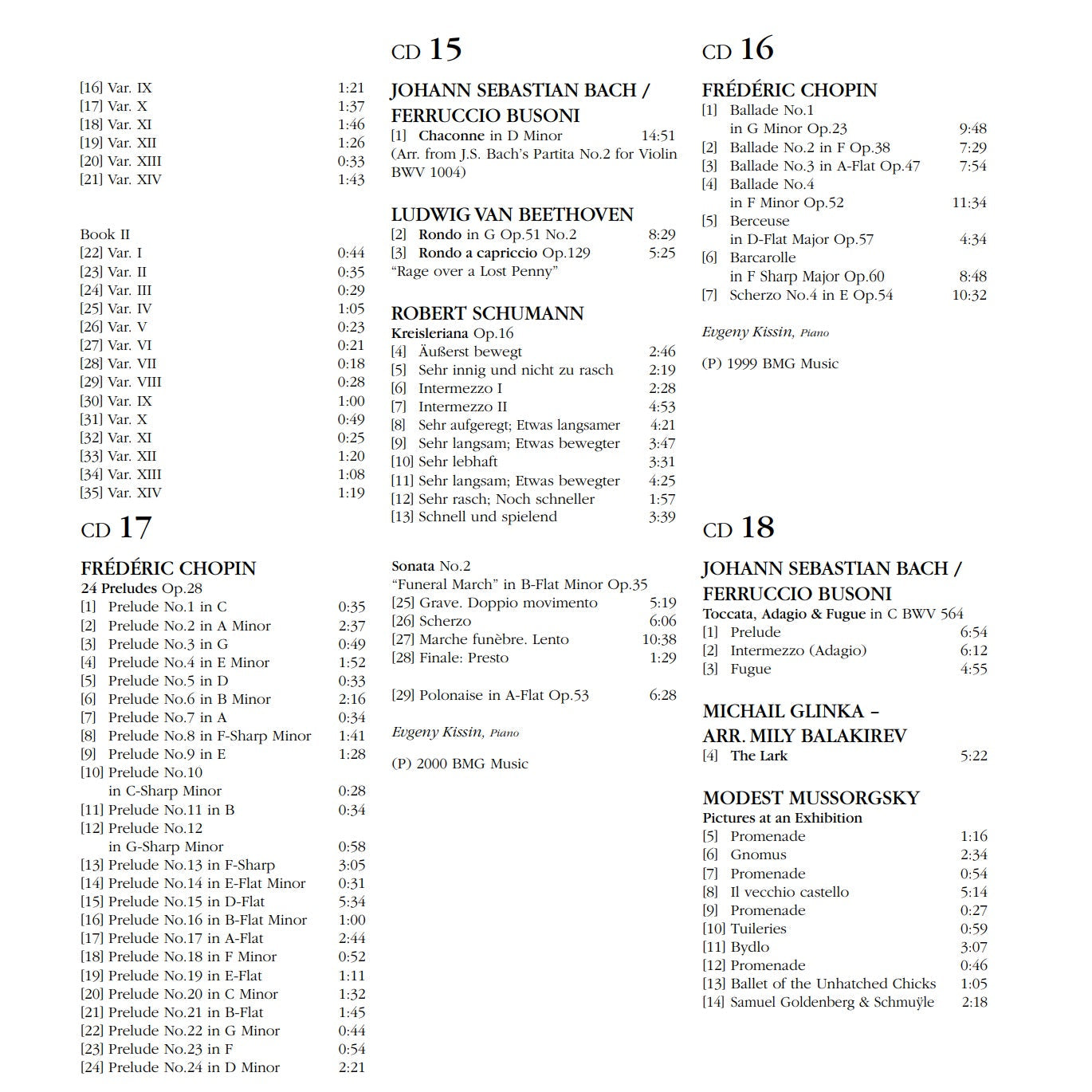 Evgeny Kissin - Complete RCA & Sony Classical Recordings [25 CDs]