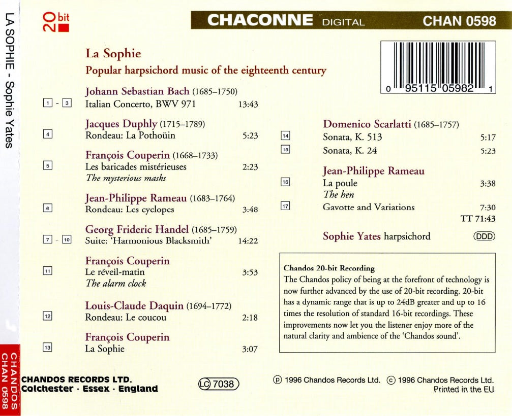 POPULAR HARPSICHORD MUSIC OF THE 18TH CENTURY