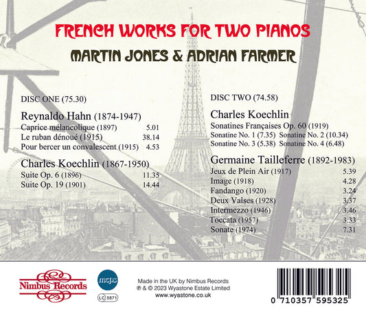 Hahn, Koechlin & Tailleferre: French Music For Two Pianos
