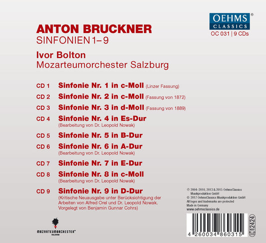 Bruckner: Symphonies Nos. 1-9