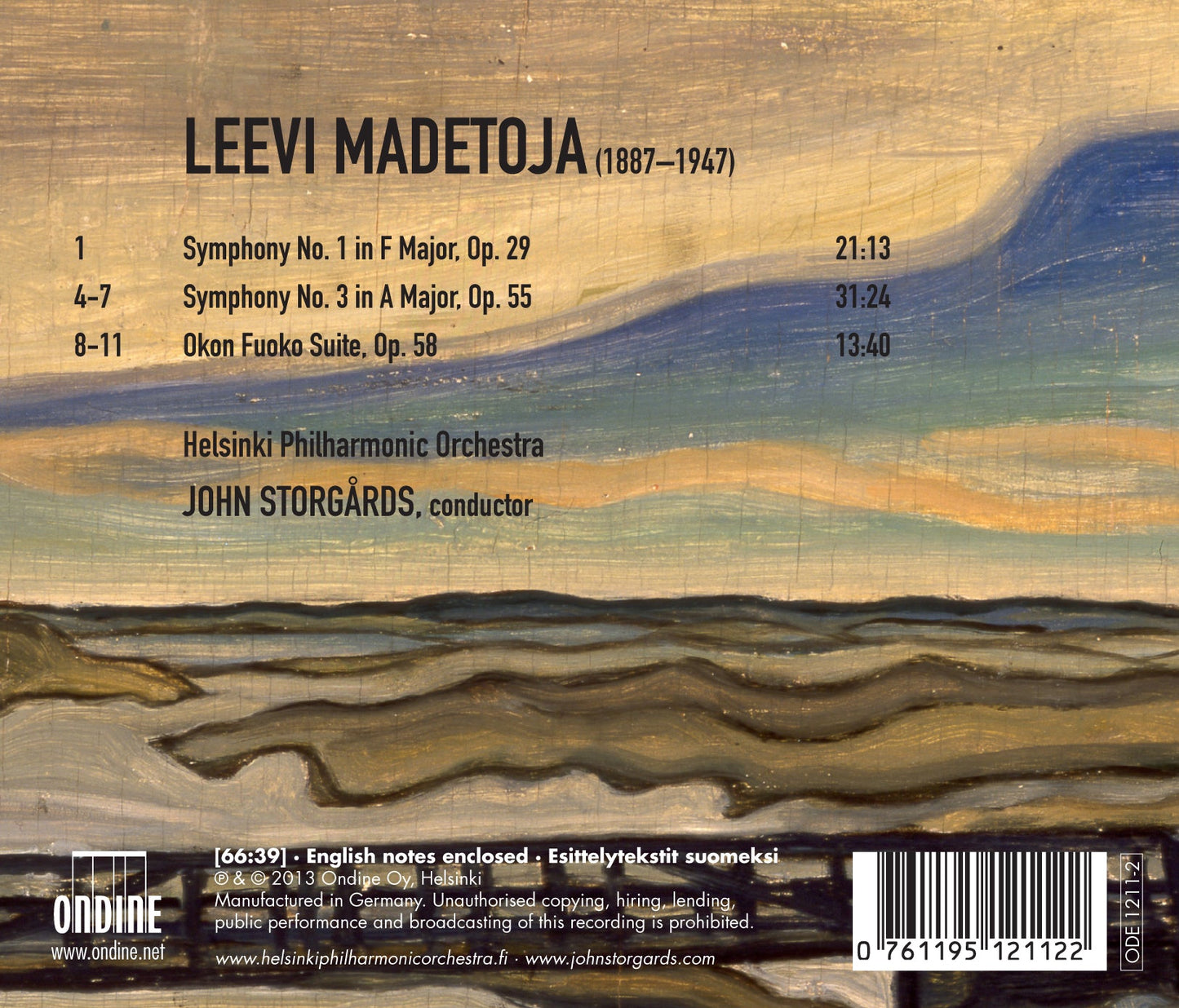 Madetoja: Symphonies Nos. 1 and 3 & Okon Fuoko Suite