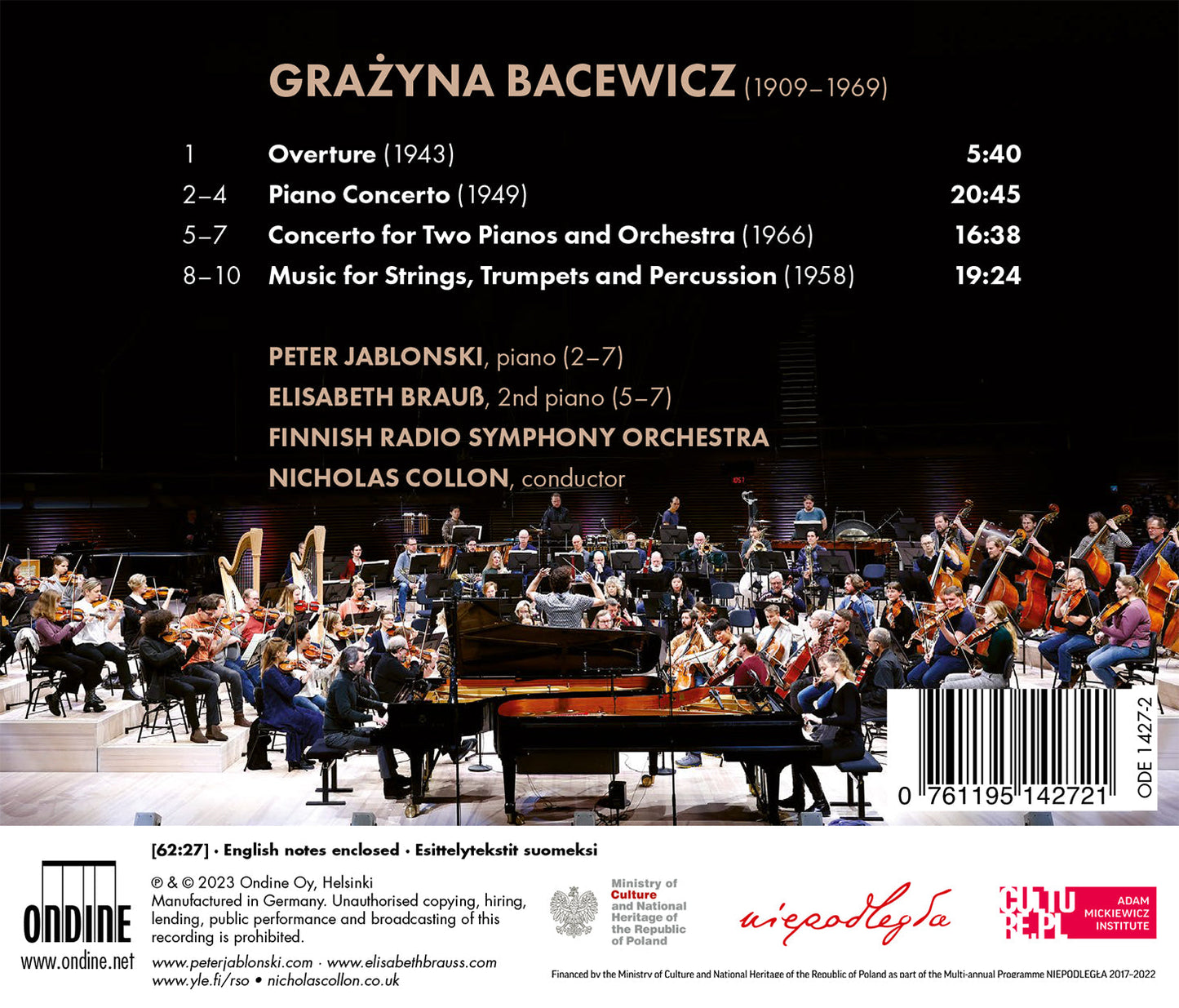 Bacewicz: Piano Concerto; Concerto For Two Pianos & Orchestr