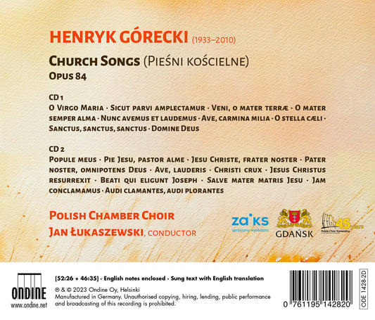 Gorecki: Church Songs, Op. 84