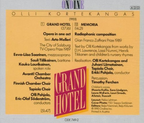 KORTEKANGAS: GRAND HOTEL, MEMO