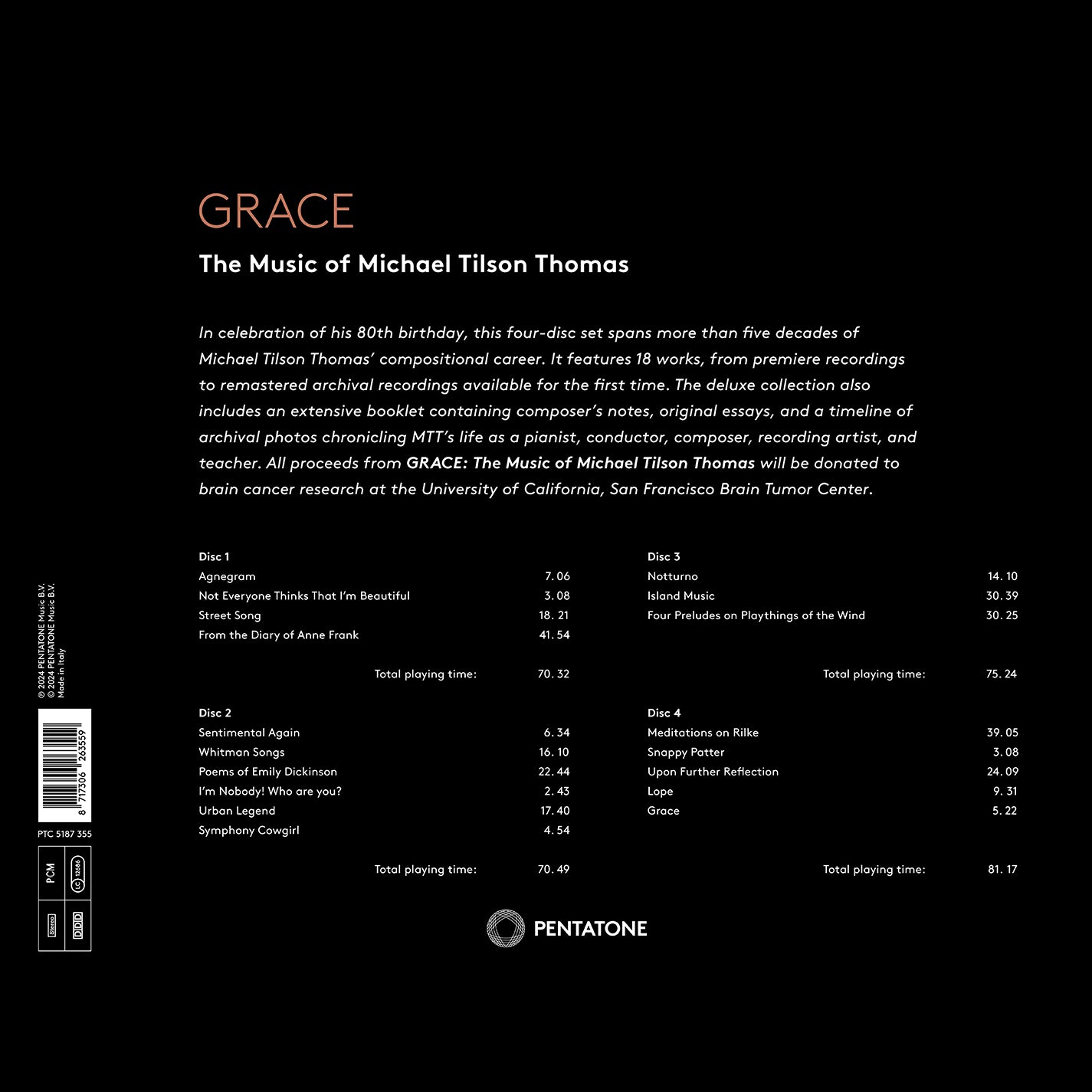 Grace - The Music of Michael Tilson Thomas (Luxury boxset)