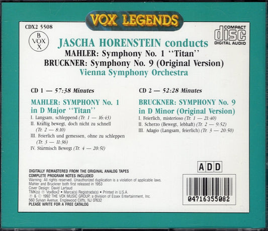 Mahler: Symphony No. 1 "Titan" - Bruckner: Symphony No. 9