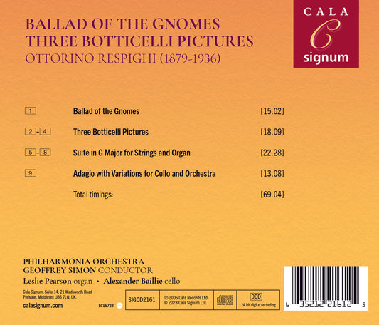 Respighi: Ballad Of The Gnomes; Three Botticelli Pictures; S