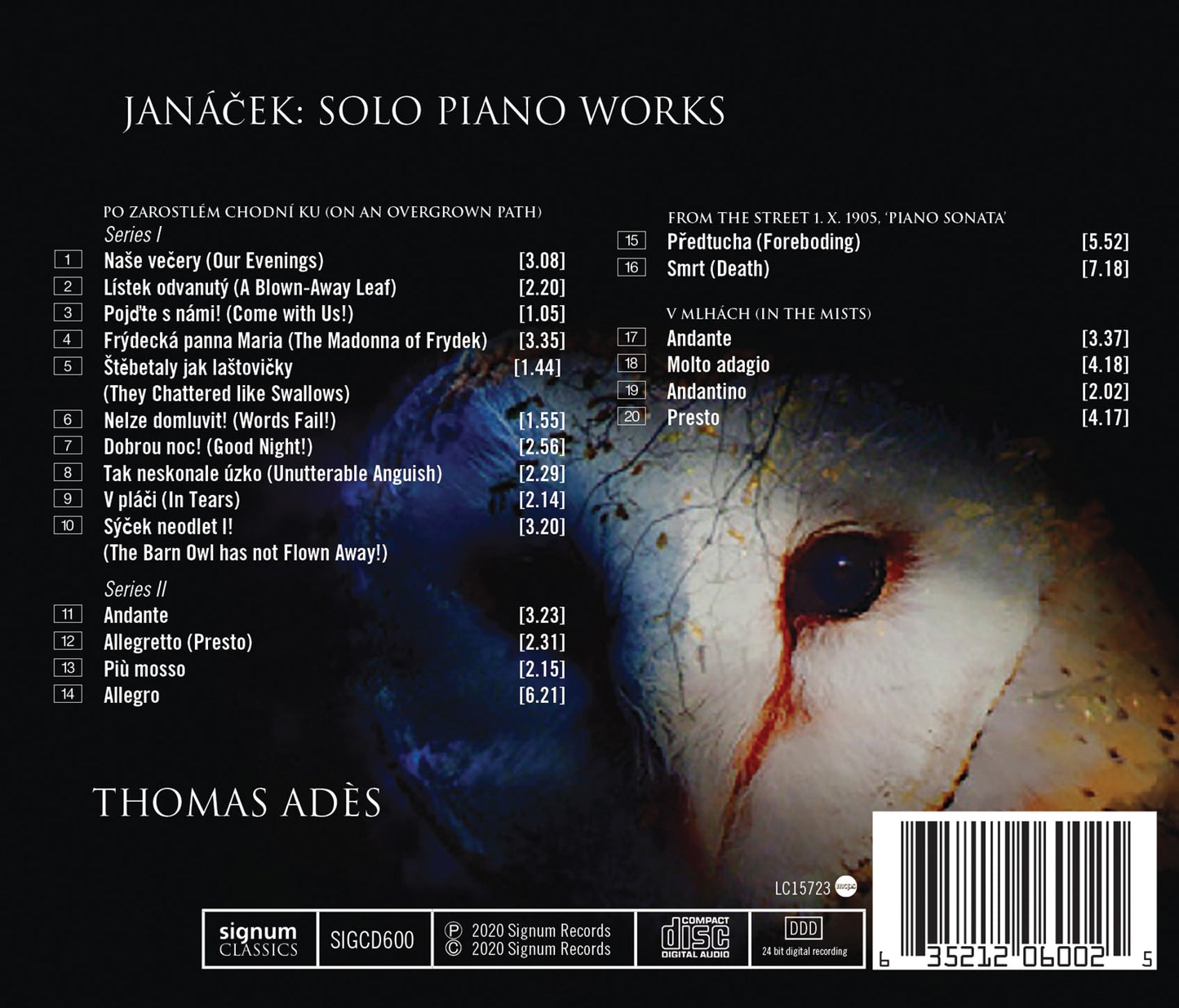 Janácek: Solo Piano Works