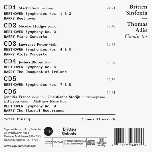 Beethoven: Complete Symphonies; Barry: Orchestral Works