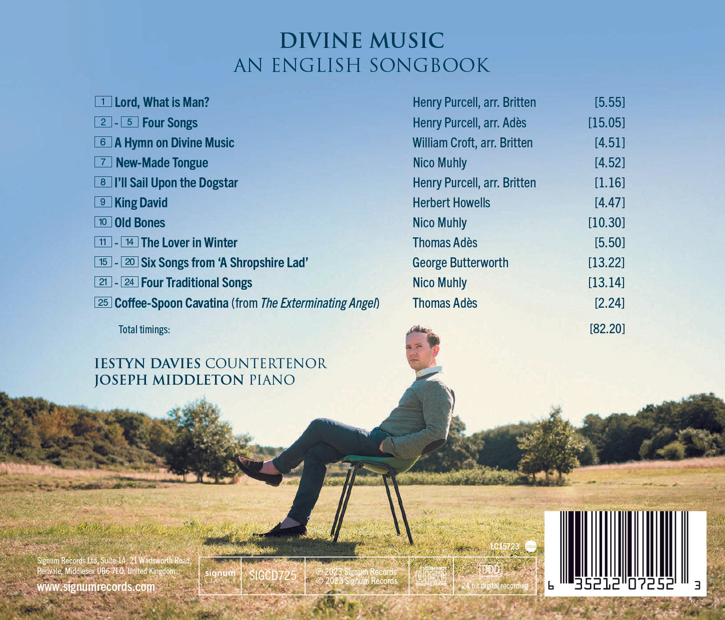 Ades, Butterworth, Croft, Howells, Muhly & Purcell: Divine M