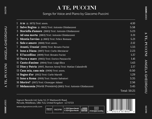 Puccini: A te, Puccini / Angela Gheorghiu