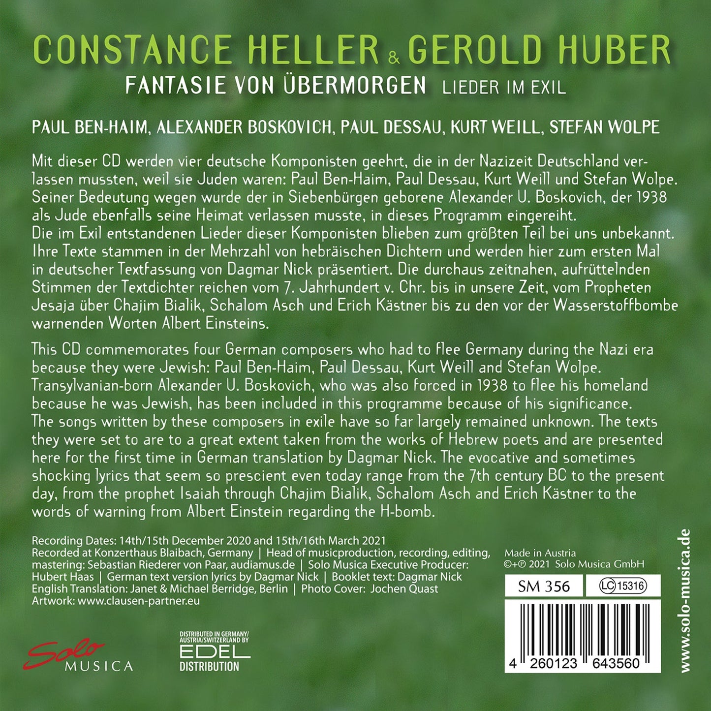 Fantasie Von Übermorgen - Songs In Exile