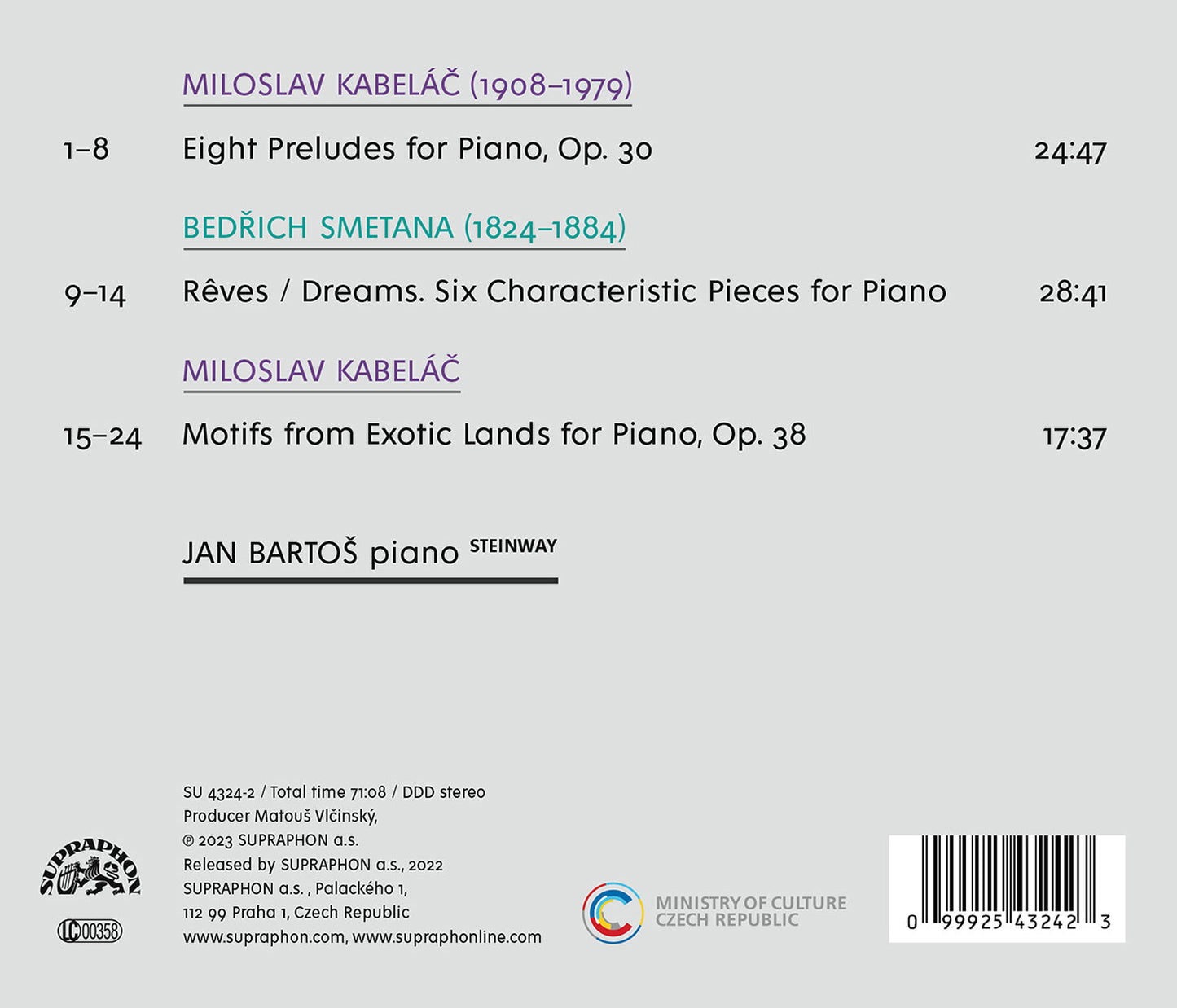Kabelac & Smetana: Piano Works