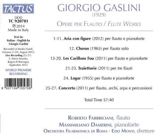 Gaslini: Flute Works / Rome Philharmonic Orchestra