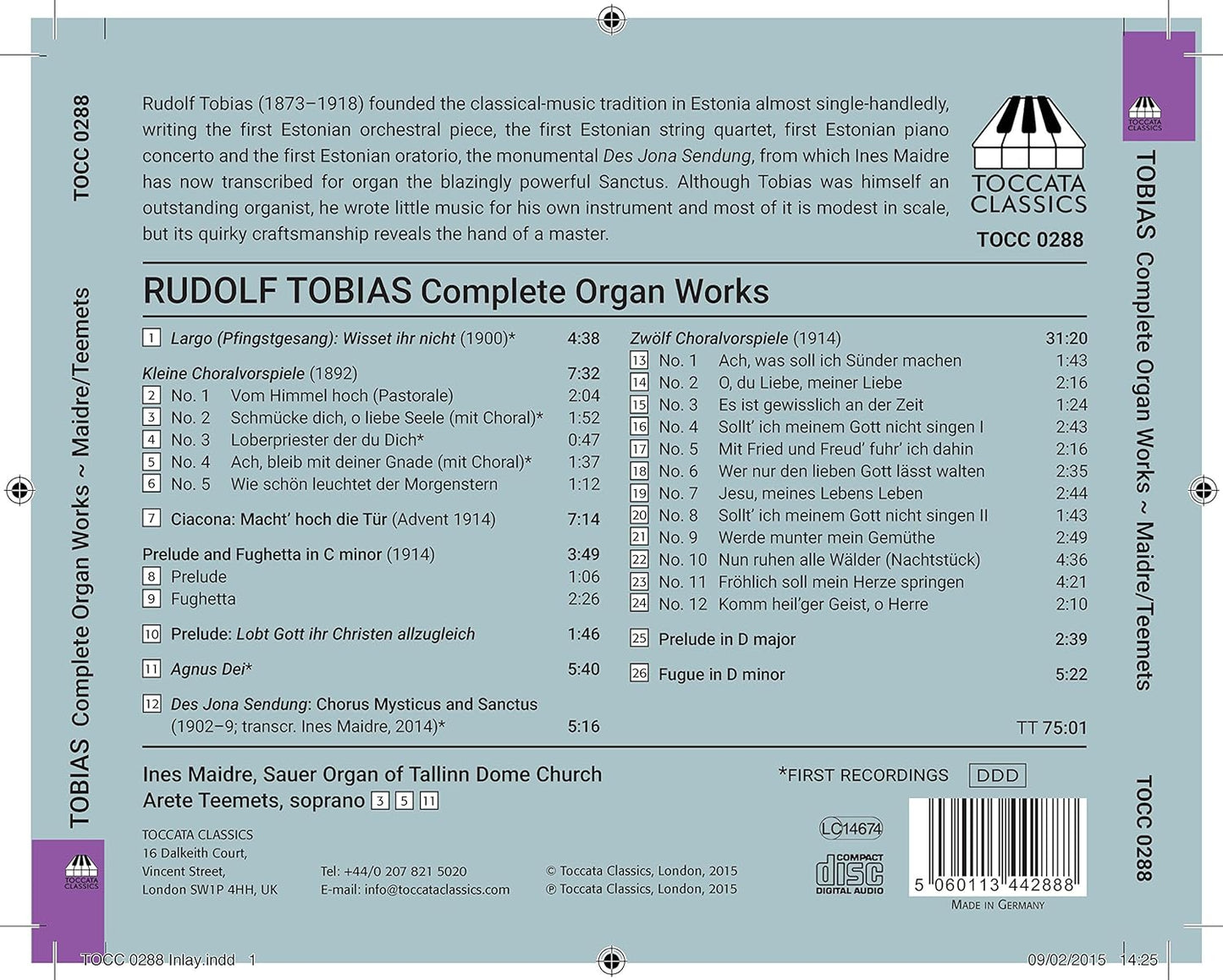 Tobias: Complete Organ Works