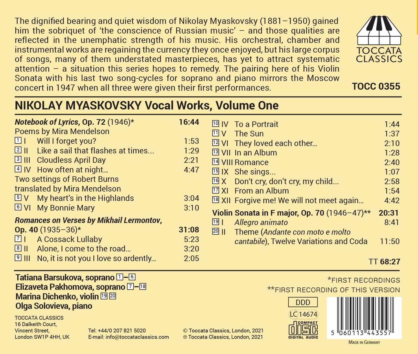 V1: VOCAL WORKS